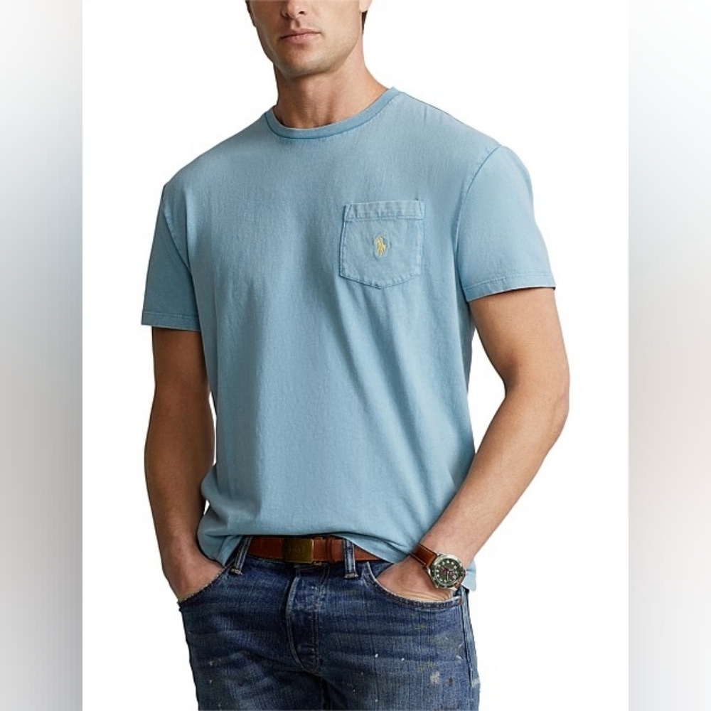 Polo Ralph Lauren Blue Classic Fit Jersey Pocket T-Shirt Men’s XL Short Sleeve